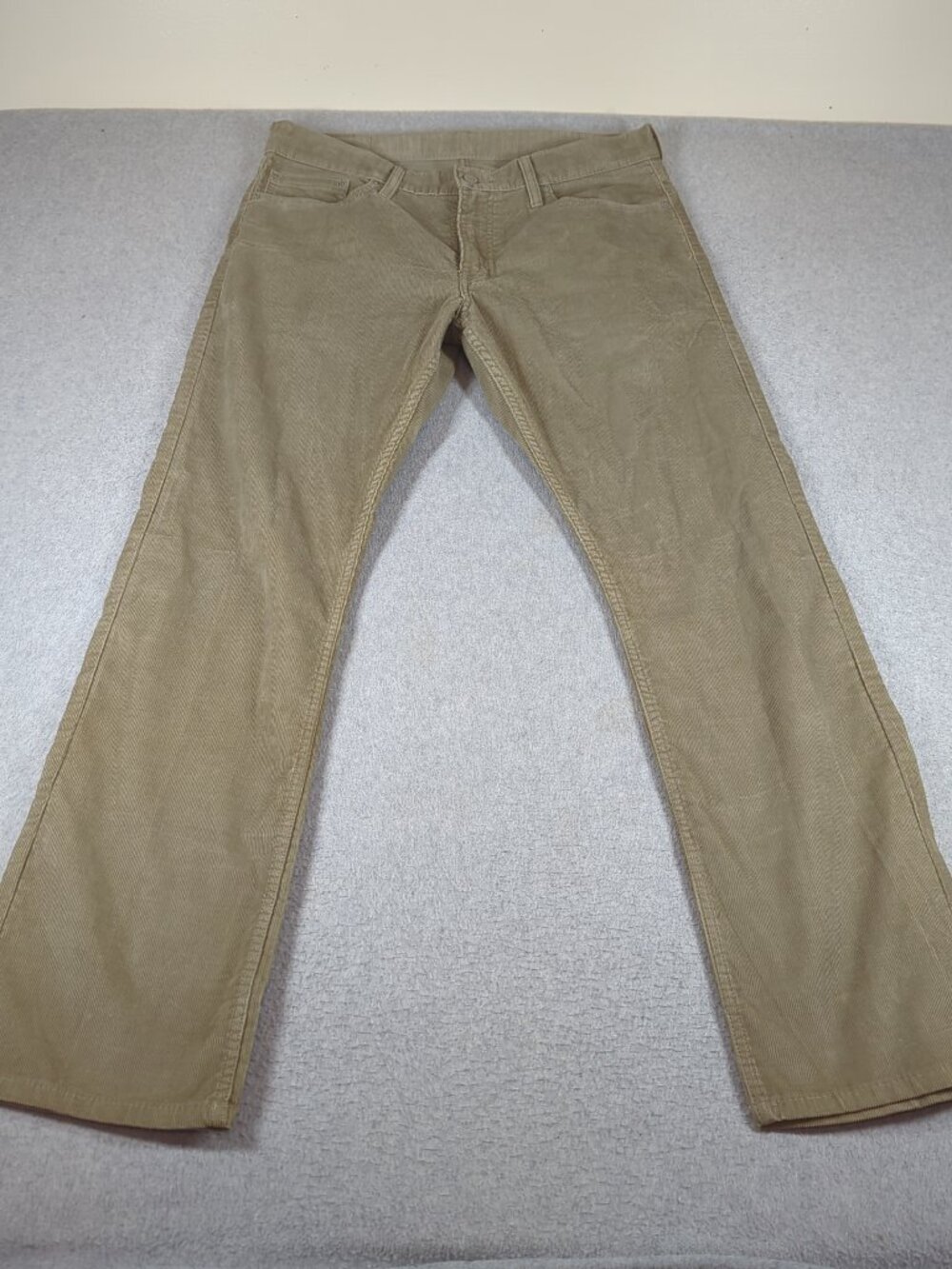 Levi's 514 Corduroy Pants 36x32 Men's Tan Straight Fit Cords White Tab